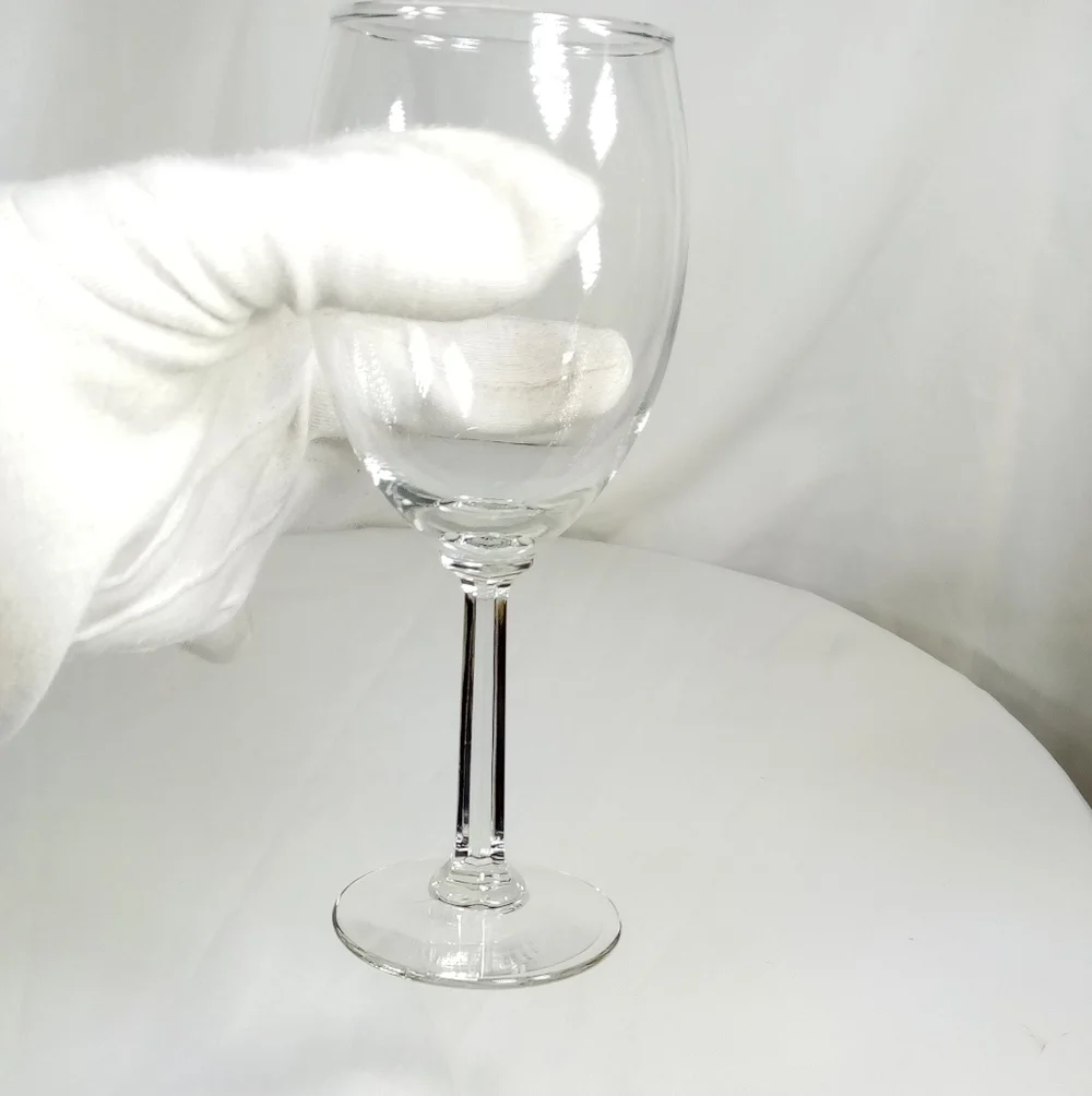 Elegant Clear Hexagonal Stem Wine Glass Water Goblet